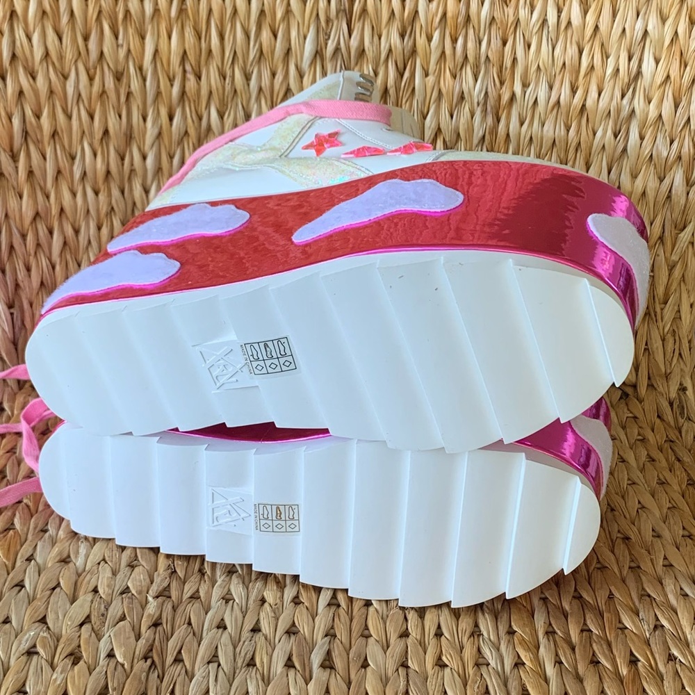 NIB YRU White & Pink 🌥 Sky Sky Platforms - Picture 6 of 7